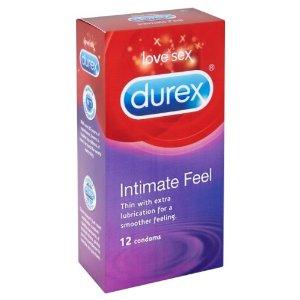 12 קונדומים דקים Durex intimate Feel 